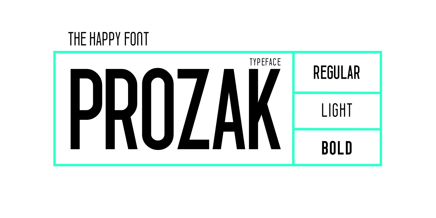 Beispiel einer Prozak Light-Schriftart