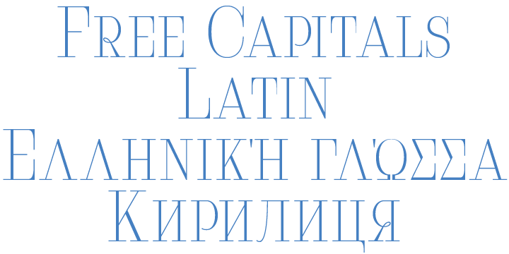 Beispiel einer Serifiqo 4F Free Capitals Regular-Schriftart