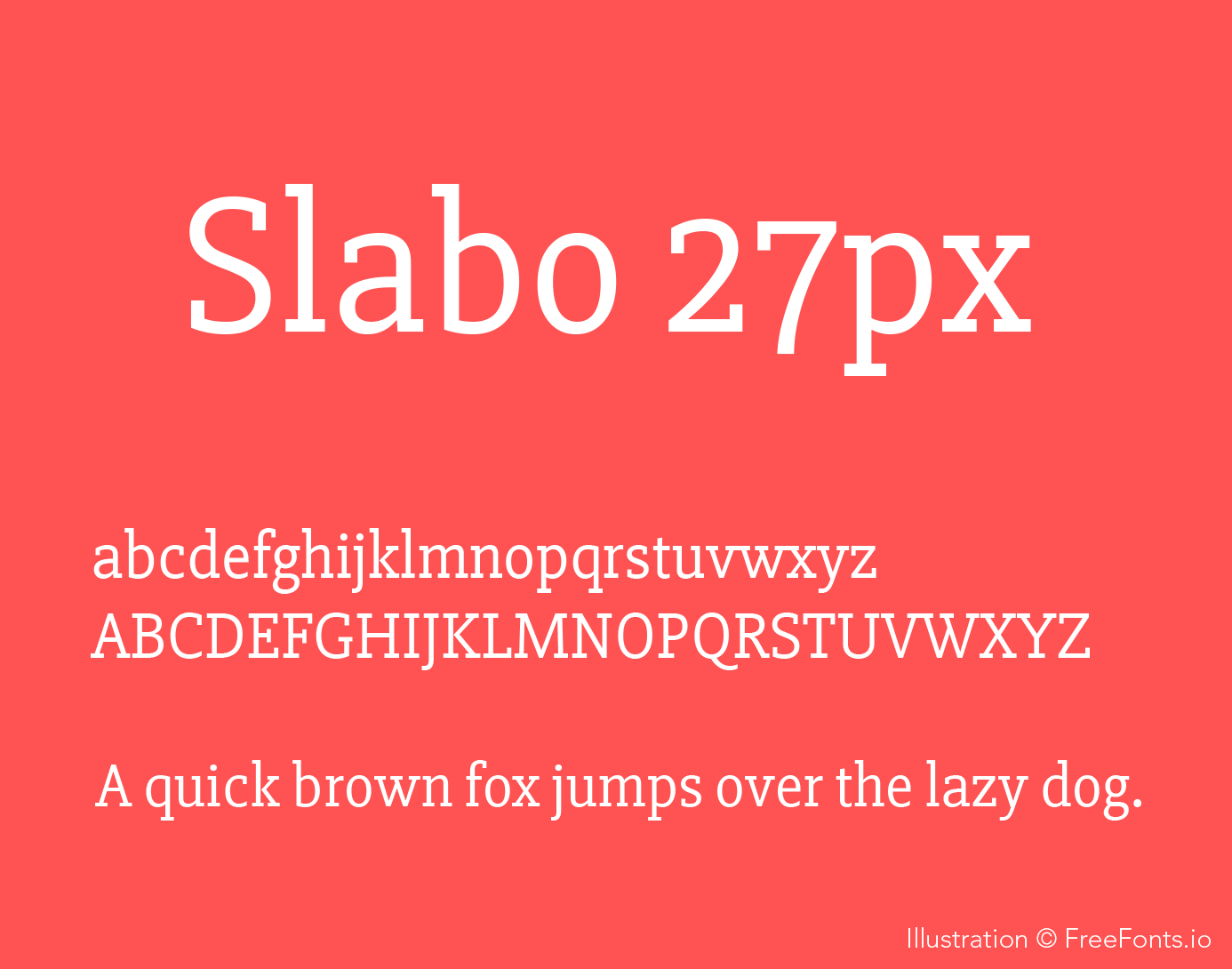 Beispiel einer Slabo 27px-Schriftart