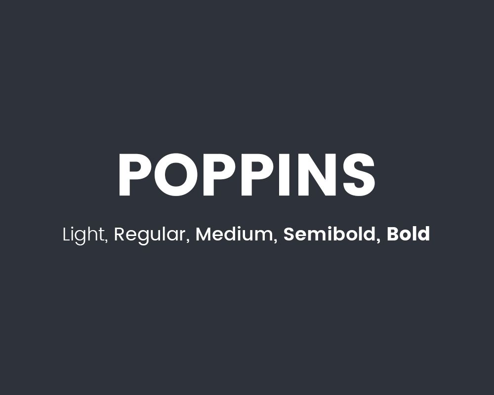 Beispiel einer Poppins-Schriftart