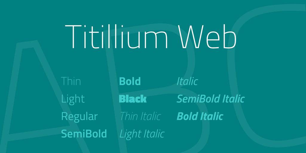 Beispiel einer Titillium Web Bold Italic-Schriftart
