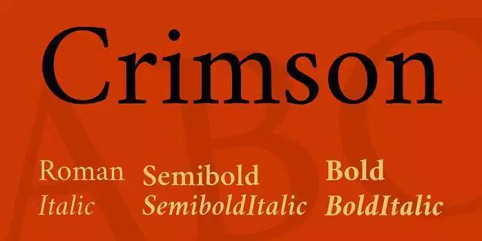 Beispiel einer Crimson Text Bold-Schriftart