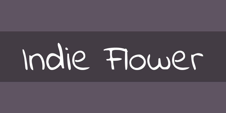 Beispiel einer Indie Flower-Schriftart
