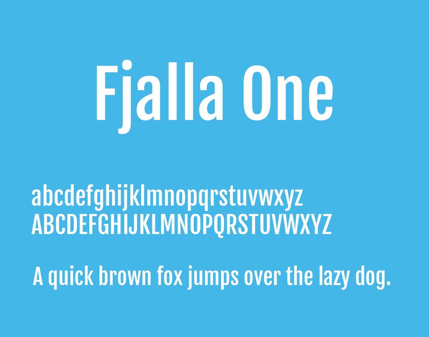 Beispiel einer Fjalla One-Schriftart