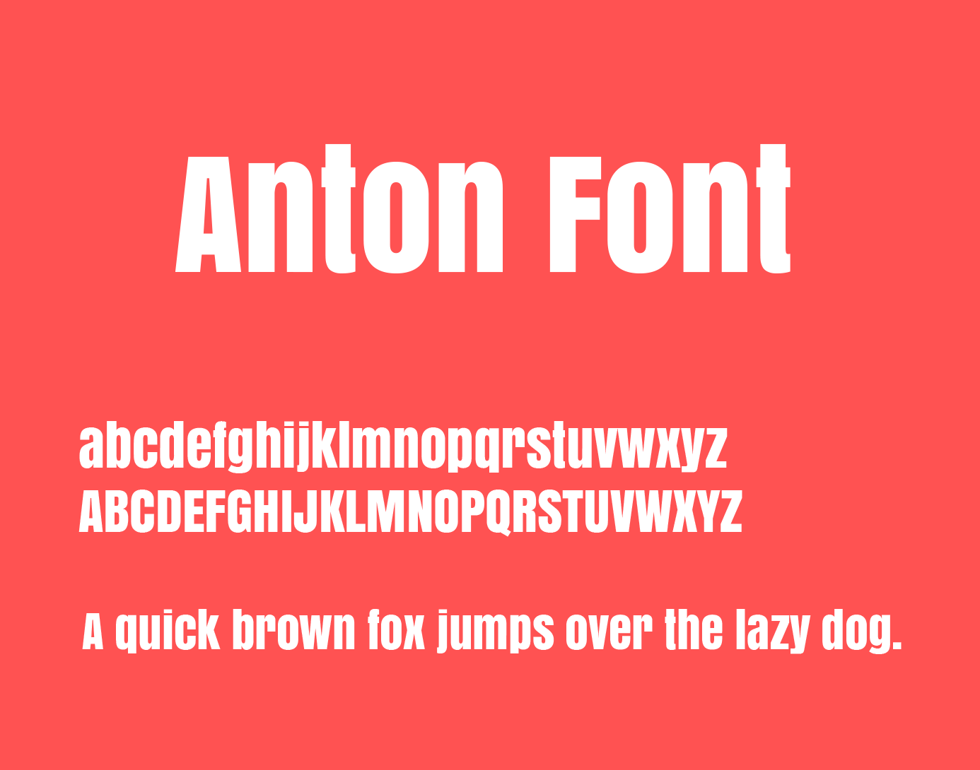 Beispiel einer Anton-Schriftart