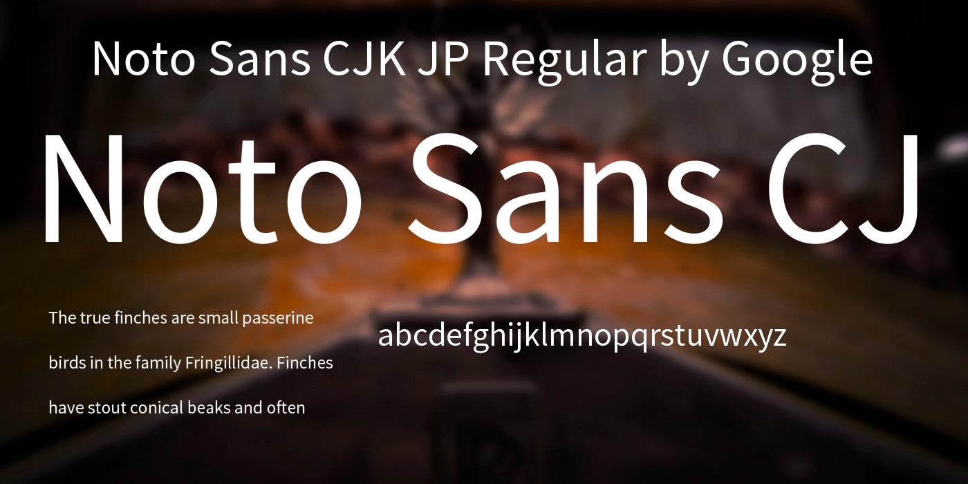 Beispiel einer Noto Sans JP-Schriftart