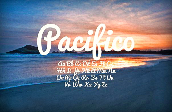 Beispiel einer Pacifico Regular-Schriftart