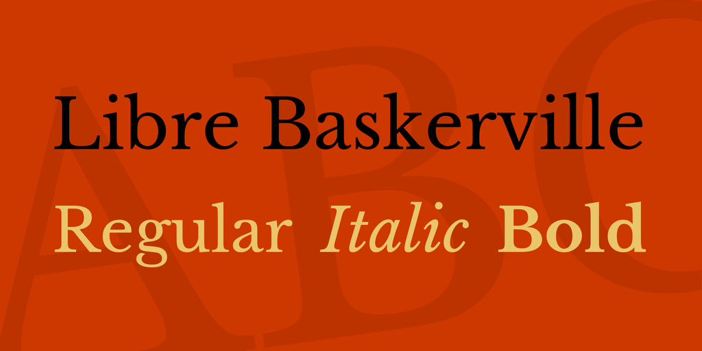 Beispiel einer Libre Baskerville-Schriftart