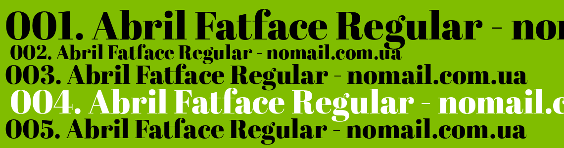 Beispiel einer Abril Fatface-Schriftart