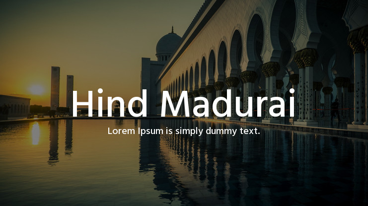 Beispiel einer Hind Madurai Bold-Schriftart