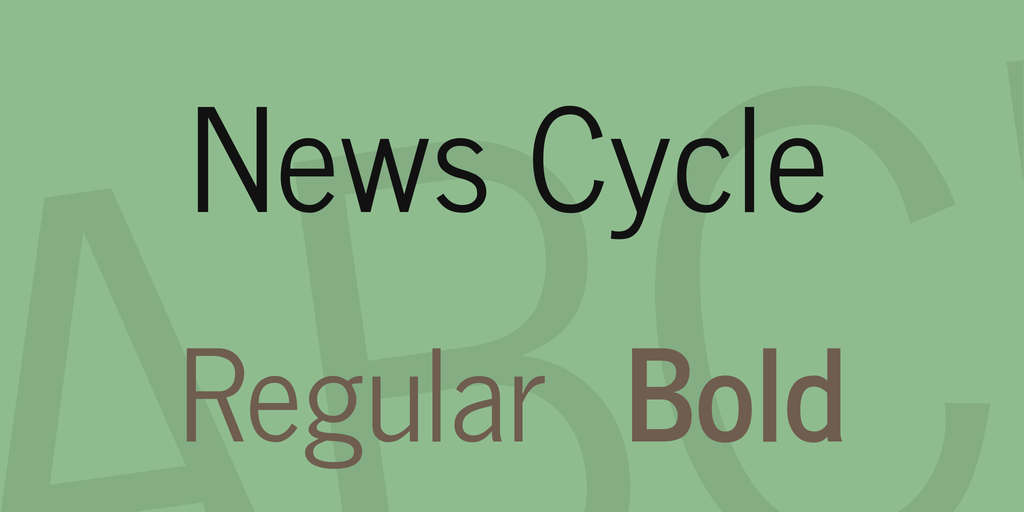 Beispiel einer News Cycle-Schriftart