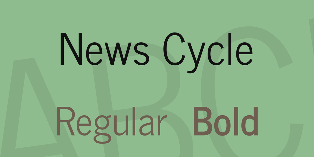 Beispiel einer News Cycle Bold-Schriftart