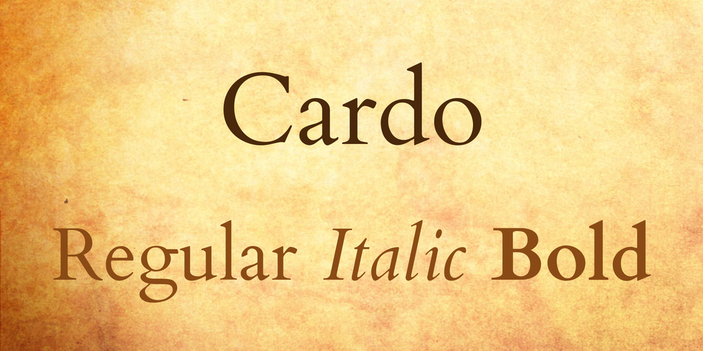 Beispiel einer Cardo-Schriftart