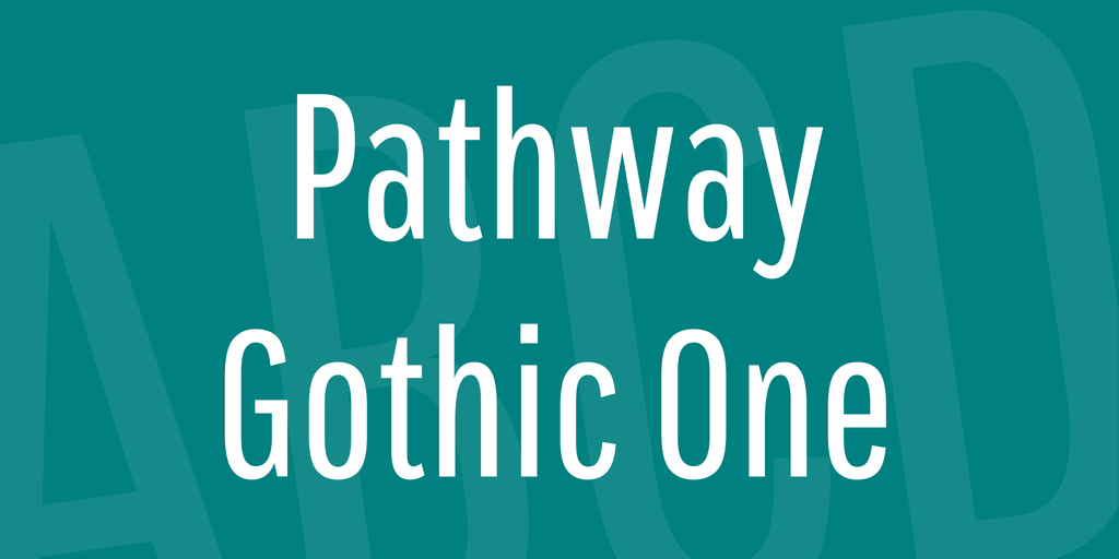 Beispiel einer Pathway Gothic One-Schriftart
