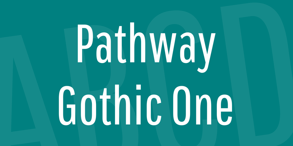 Beispiel einer Pathway Gothic One Regular-Schriftart