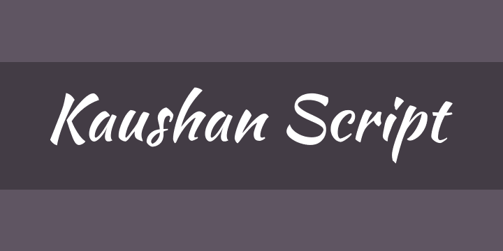 Beispiel einer Kaushan Script Regular-Schriftart