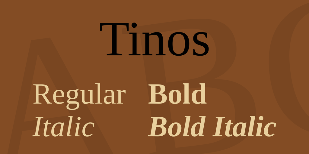 Beispiel einer Tinos-Schriftart