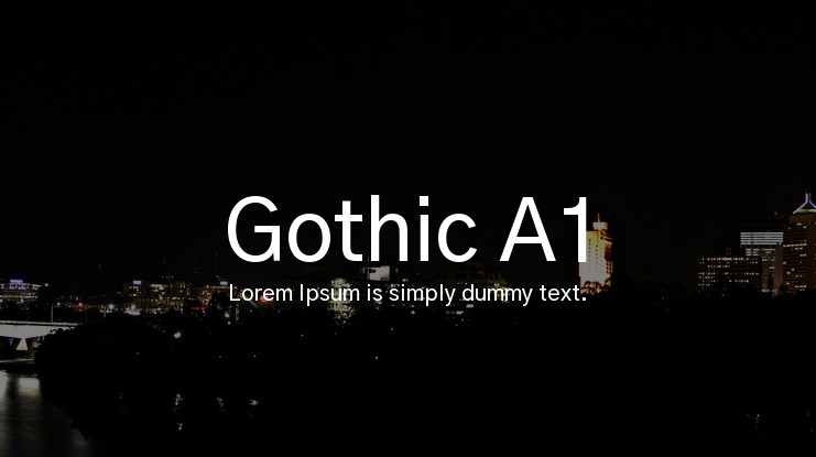 Beispiel einer Gothic A1-Schriftart