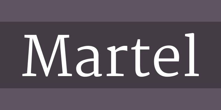 Beispiel einer Martel Extra Bold-Schriftart