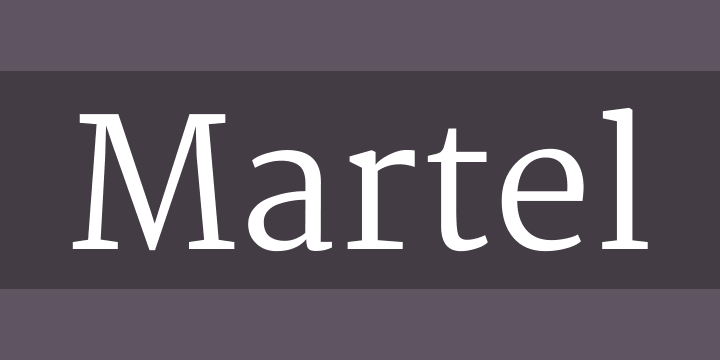 Beispiel einer Martel Ultra Light-Schriftart