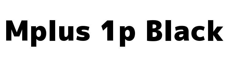 Beispiel einer M PLUS 1p-Schriftart