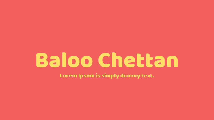 Beispiel einer Baloo Chettan-Schriftart