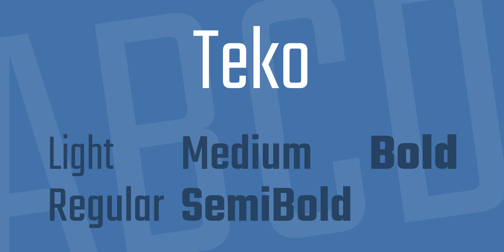 Beispiel einer Teko-Schriftart