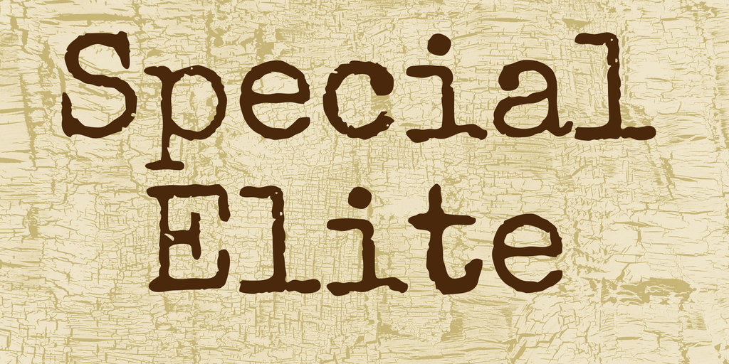 Beispiel einer Special Elite Regular-Schriftart