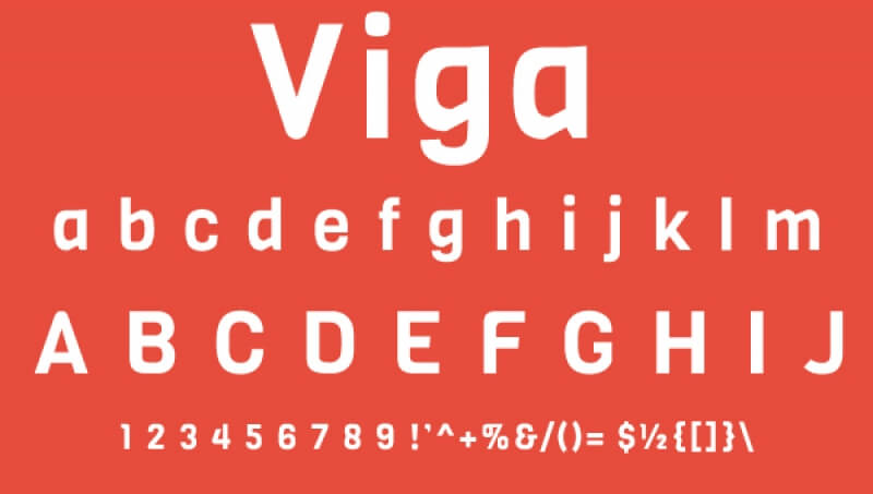 Beispiel einer Viga-Schriftart