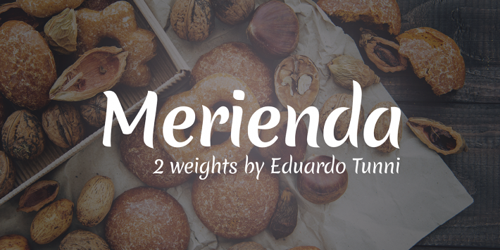 Beispiel einer Merienda Bold-Schriftart