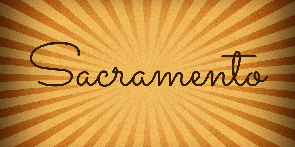 Beispiel einer Sacramento-Schriftart