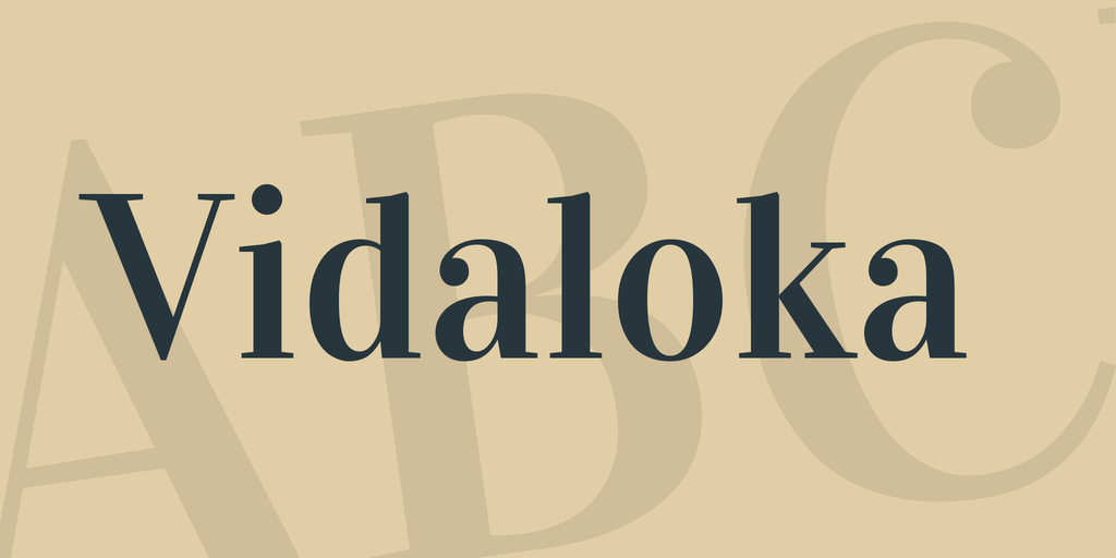 Beispiel einer Vidaloka Regular-Schriftart