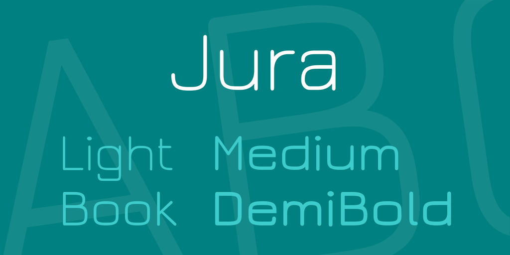 Beispiel einer Jura Light-Schriftart