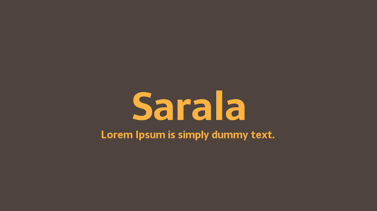 Beispiel einer Sarala-Schriftart