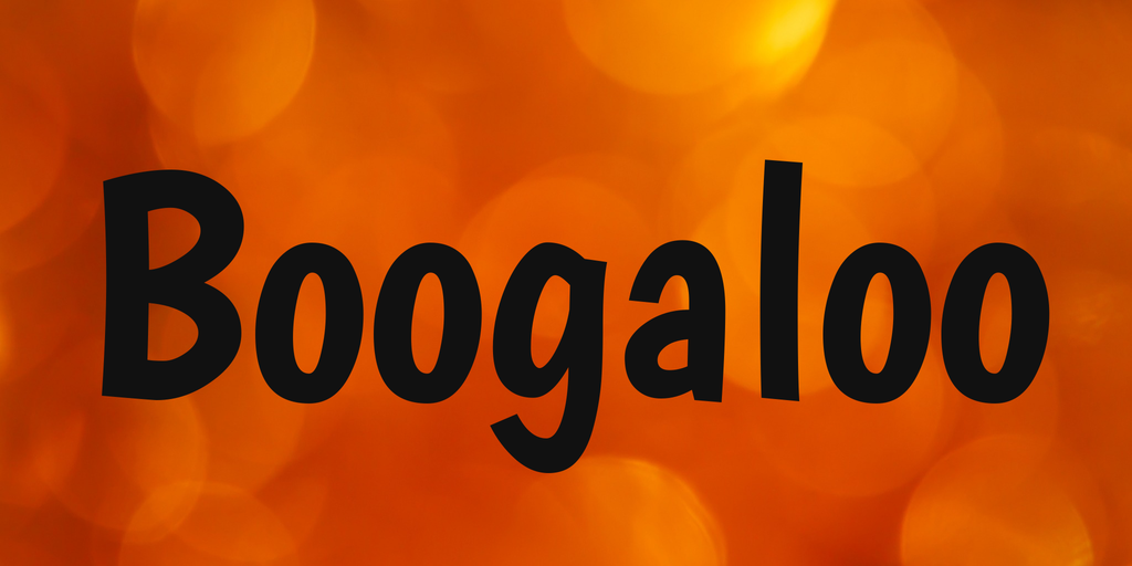 Beispiel einer Boogaloo Regular-Schriftart