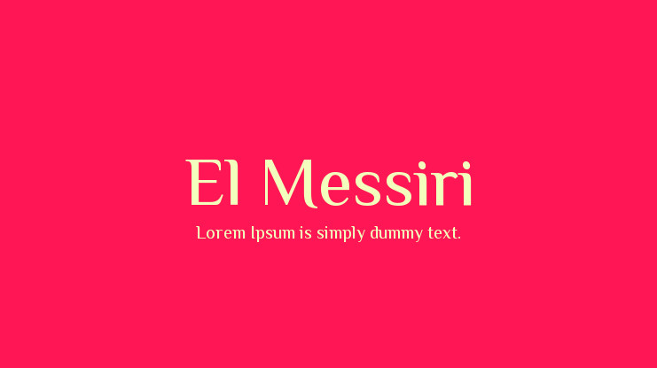 Beispiel einer El Messiri-Schriftart