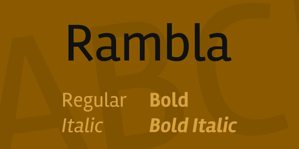 Beispiel einer Rambla-Schriftart