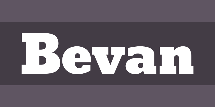 Beispiel einer Bevan-Schriftart