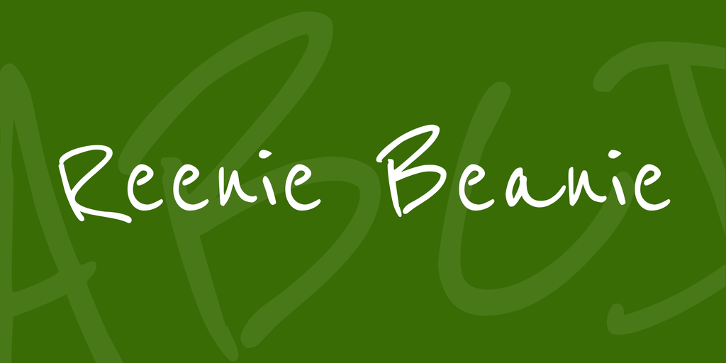 Beispiel einer Reenie Beanie-Schriftart