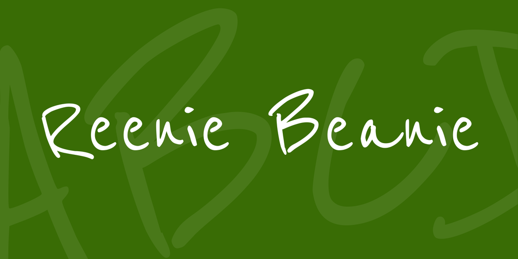 Beispiel einer Reenie Beanie Regular-Schriftart