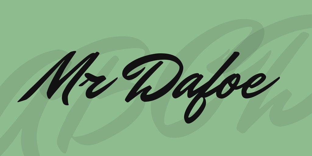 Beispiel einer Mr Dafoe-Schriftart