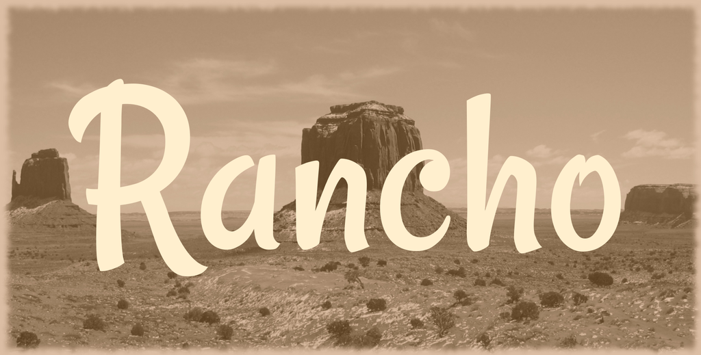 Beispiel einer Rancho-Schriftart