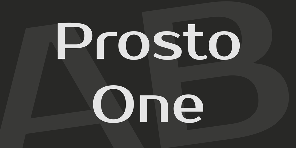 Beispiel einer Prosto One-Schriftart