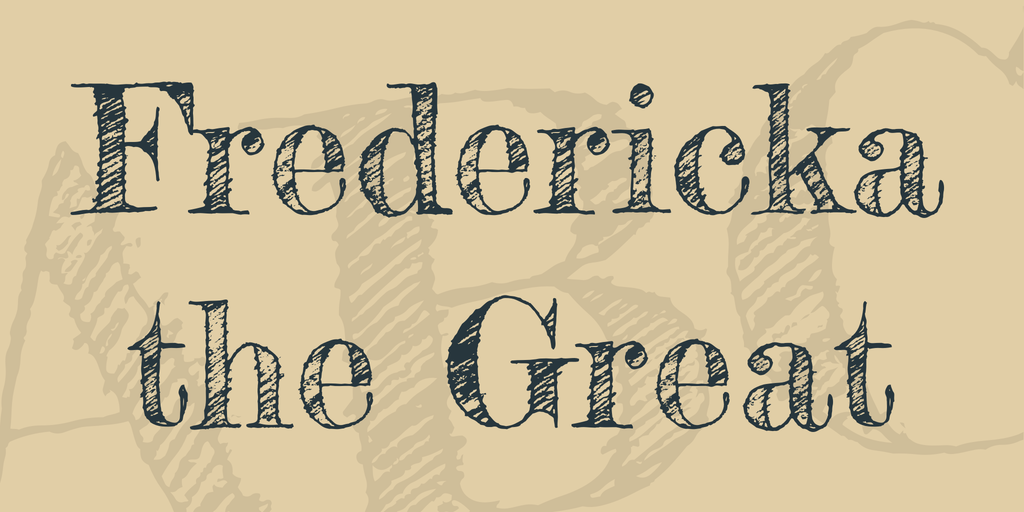 Beispiel einer Fredericka the Great-Schriftart