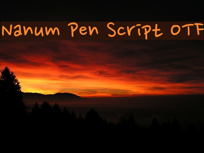 Beispiel einer Nanum Pen Script Regular-Schriftart