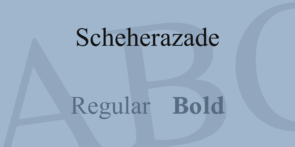 Beispiel einer Scheherazade-Schriftart