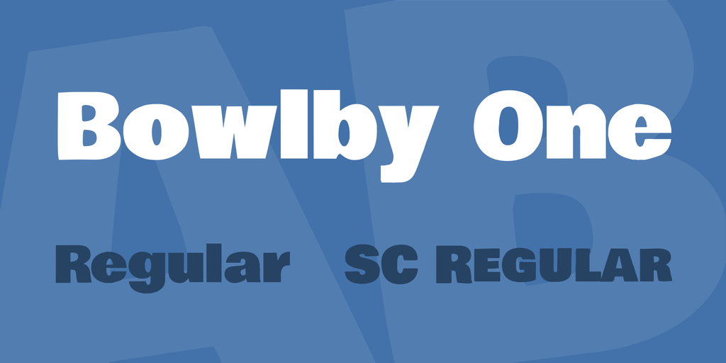 Beispiel einer Bowlby One SC-Schriftart
