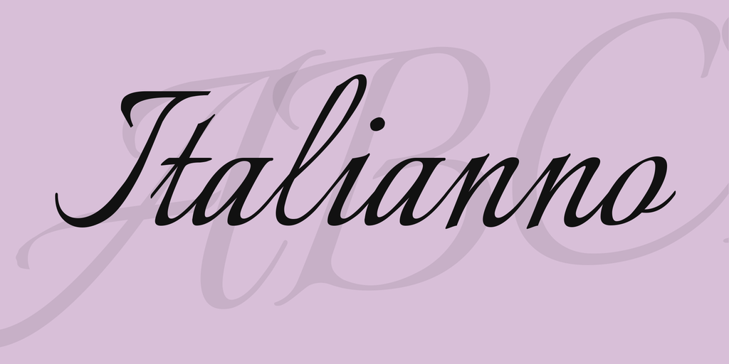 Beispiel einer Italianno-Schriftart