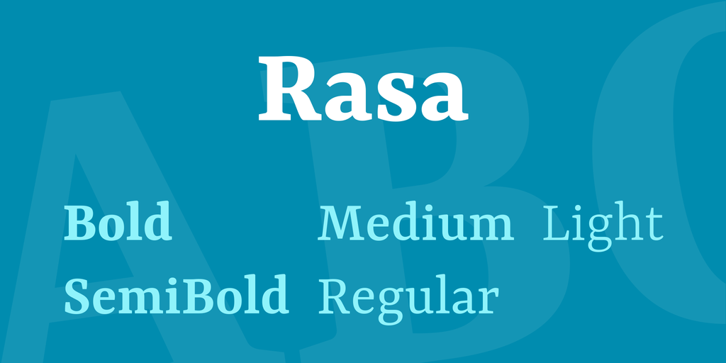 Beispiel einer Rasa Medium-Schriftart