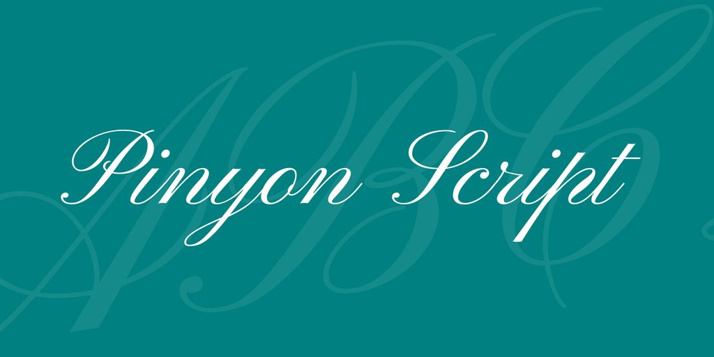Beispiel einer Pinyon Script-Schriftart